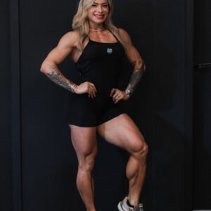 Macacão Curto Iron Body Pro Straps Black